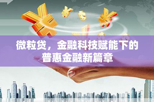 长安微粒贷，金融科技赋能下的普惠金融新篇章