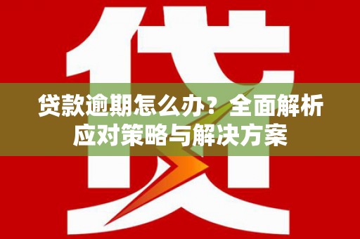长安贷款逾期怎么办？全面解析应对策略与解决方案