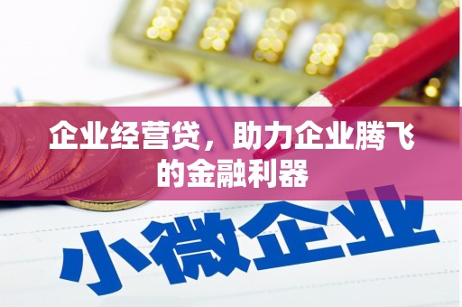 长安企业经营贷，助力企业腾飞的金融利器