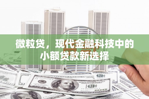 长安微粒贷，现代金融科技中的小额贷款新选择