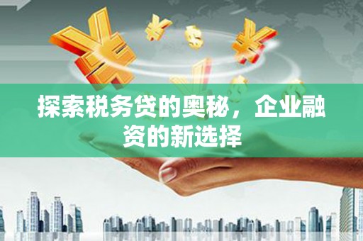 长安探索税务贷的奥秘，企业融资的新选择