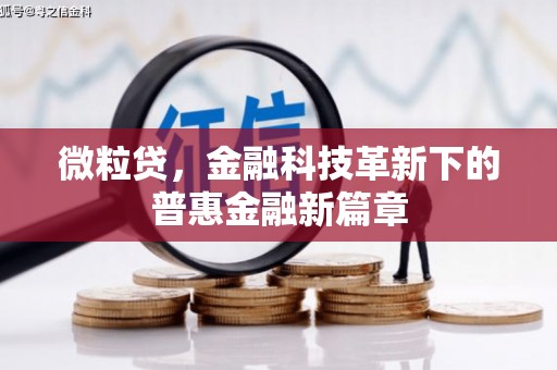 长安微粒贷，金融科技革新下的普惠金融新篇章
