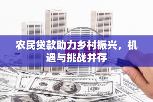 长安农民贷款助力乡村振兴，机遇与挑战并存