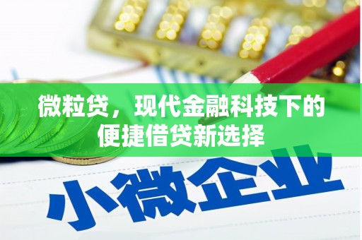 长安微粒贷，现代金融科技下的便捷借贷新选择