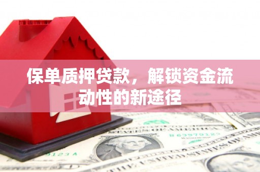 长安保单质押贷款，解锁资金流动性的新途径