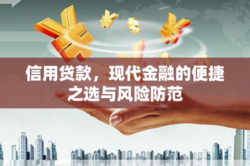 长安信用贷款，现代金融的便捷之选与风险防范