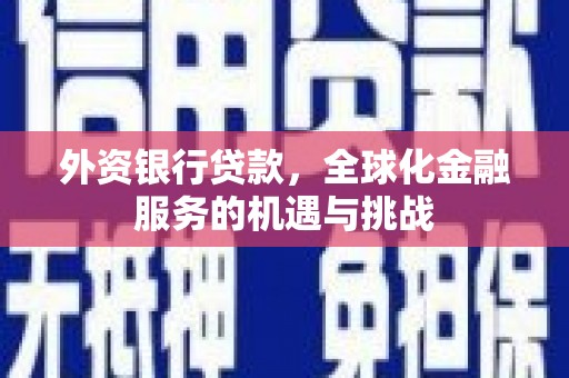 长安外资银行贷款，全球化金融服务的机遇与挑战