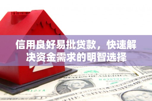 长安信用良好易批贷款，快速解决资金需求的明智选择