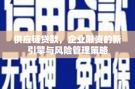 长安供应链贷款，企业融资的新引擎与风险管理策略