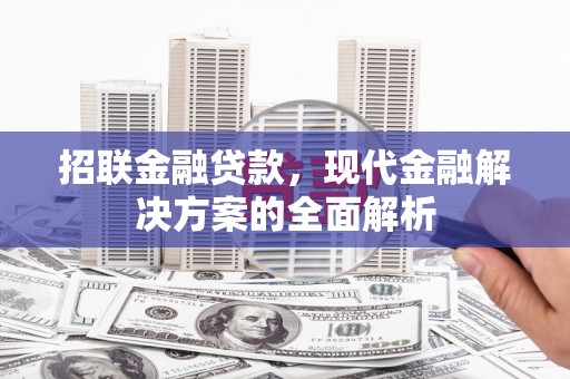 长安招联金融贷款，现代金融解决方案的全面解析