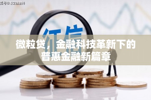 长安微粒贷，金融科技革新下的普惠金融新篇章