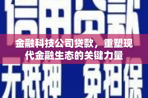 长安金融科技公司贷款，重塑现代金融生态的关键力量
