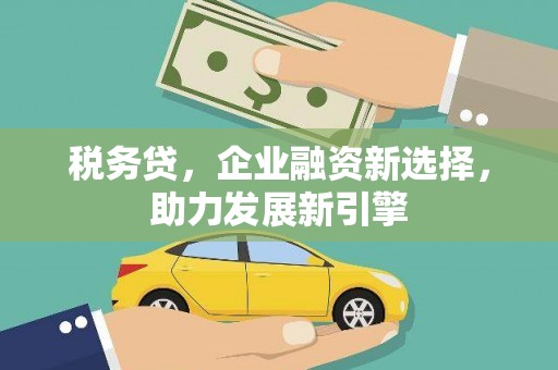 长安税务贷，企业融资新选择，助力发展新引擎