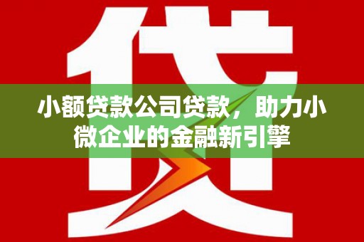 长安小额贷款公司贷款，助力小微企业的金融新引擎
