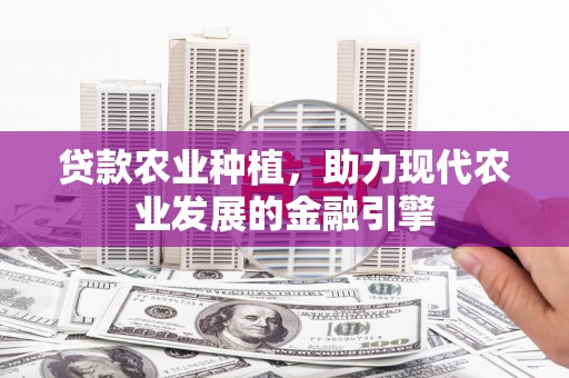 长安贷款农业种植，助力现代农业发展的金融引擎