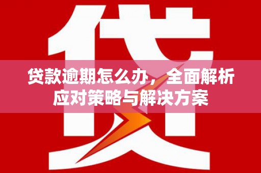 长安贷款逾期怎么办，全面解析应对策略与解决方案